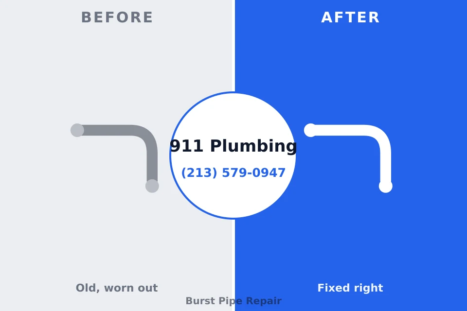 Before and after: plumbing repair Rochelle, GA